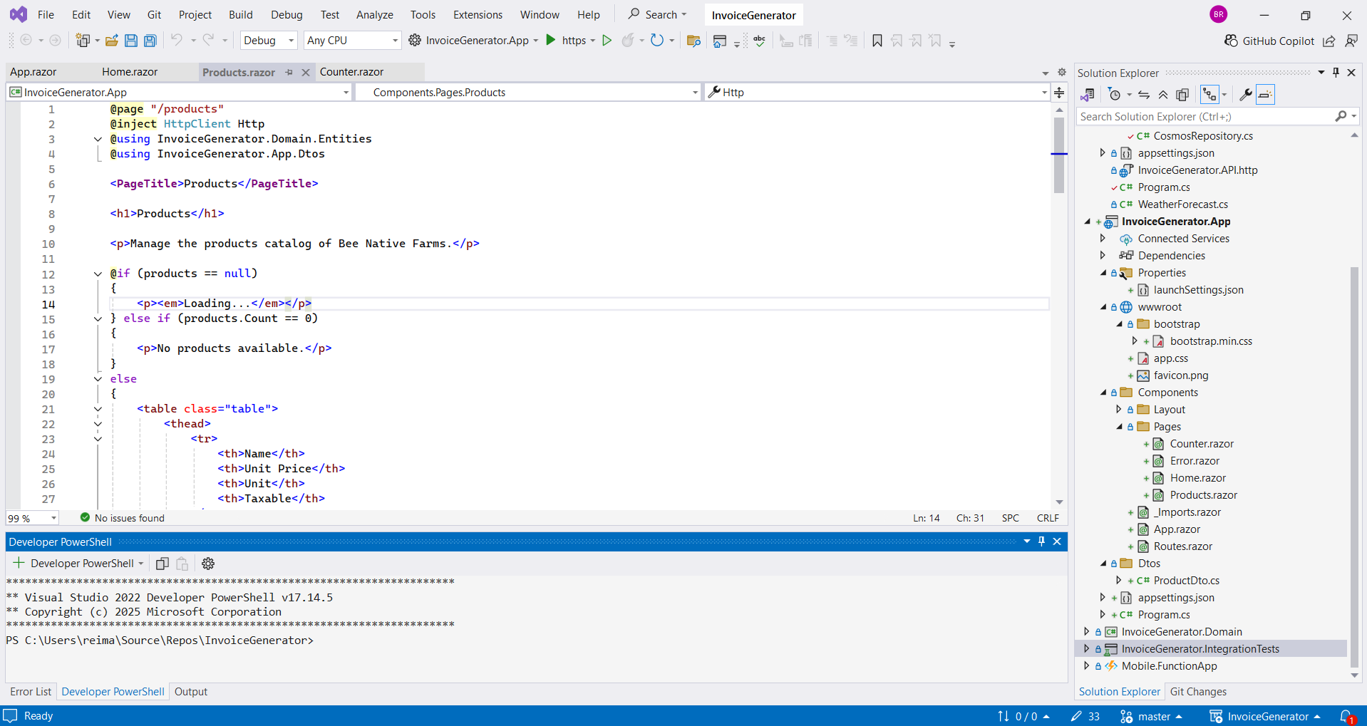 CLion Editor Window
